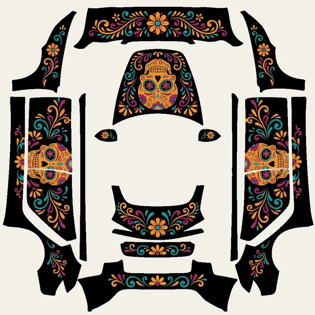 Sugar Skull flat Paint Shop map