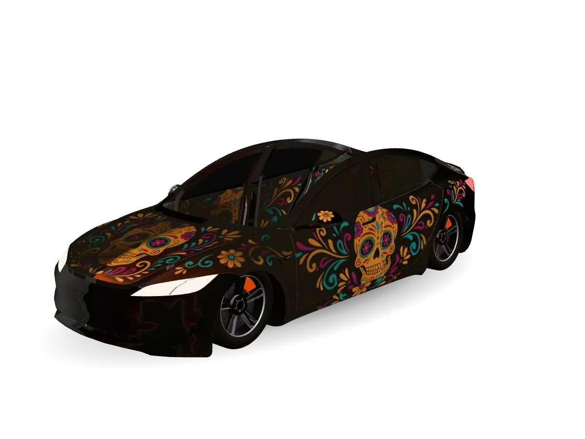 糖骷髅 Tesla wrap idea