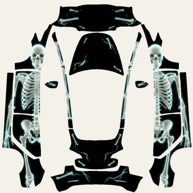 Skeleton X-Ray flat Paint Shop map