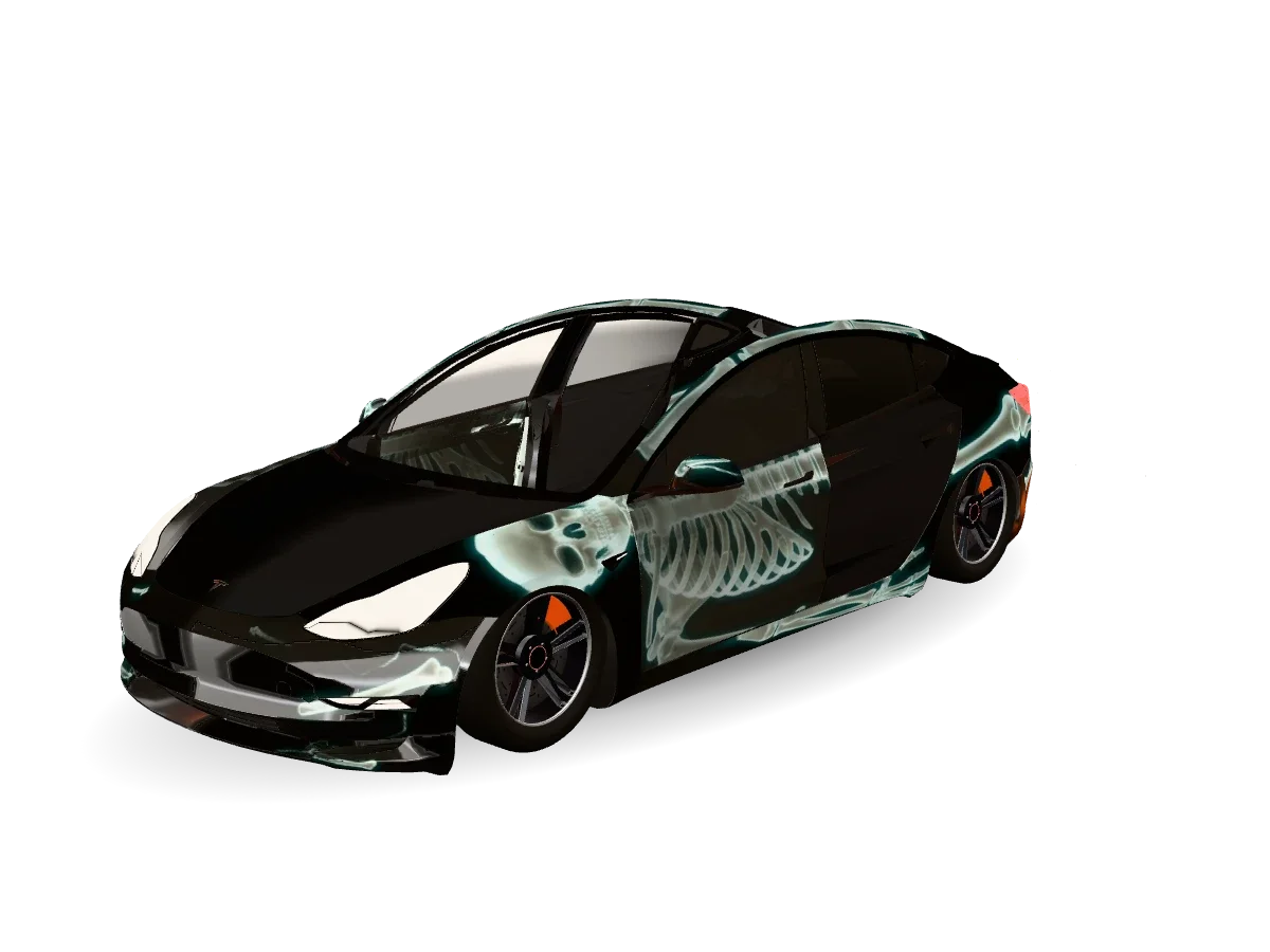 骷髅透视 Tesla wrap idea